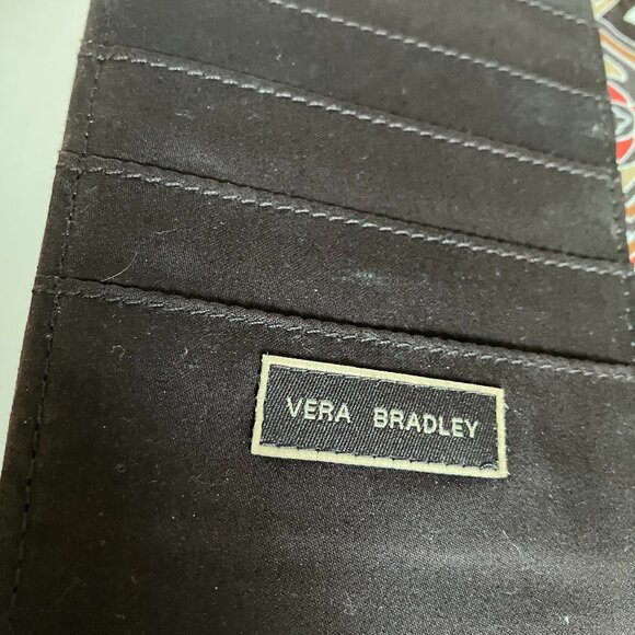 Vera Bradley Small Zip & Snap Wallet Caramel Cream Beige Tan Organizer. - Picture 4 of 6